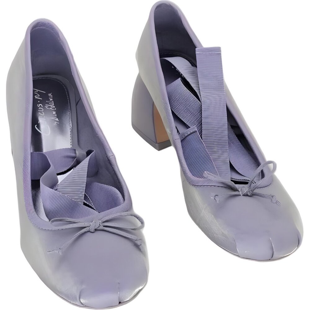 Cousin by Melissa Lavender Ballet Block Heel Pumps